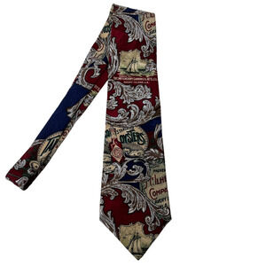 Vintage Y2K Tabasco Oysters Mens Silk Tie